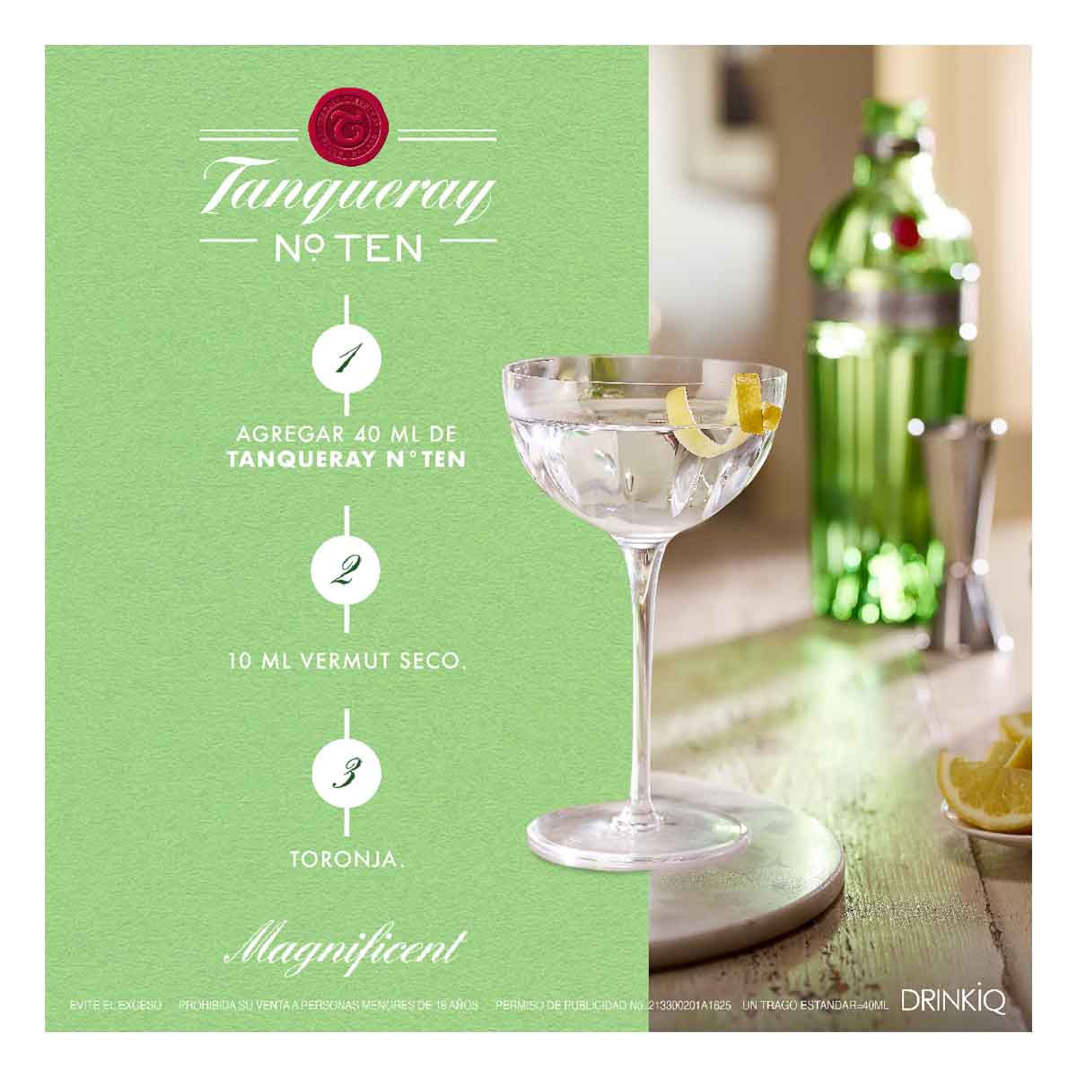 Ginebra Tanqueray N° Ten Cítrica 700 ml